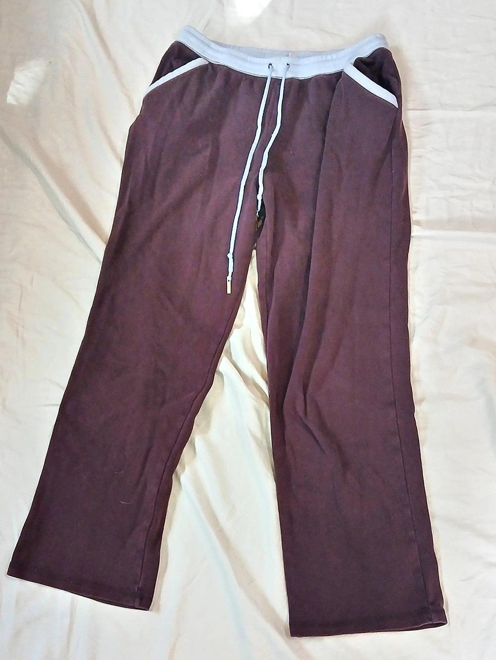 Y2K Brown With Blue Detail Sweat Pants